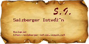 Salzberger István névjegykártya